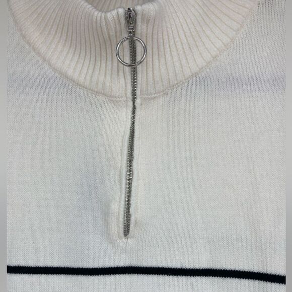 NWT Design History Cozy Oat/Black Stripe Sweater 1X - Picture 7 of 10